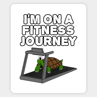 I'm On A Fitness Journey, Tortoise Funny Sticker